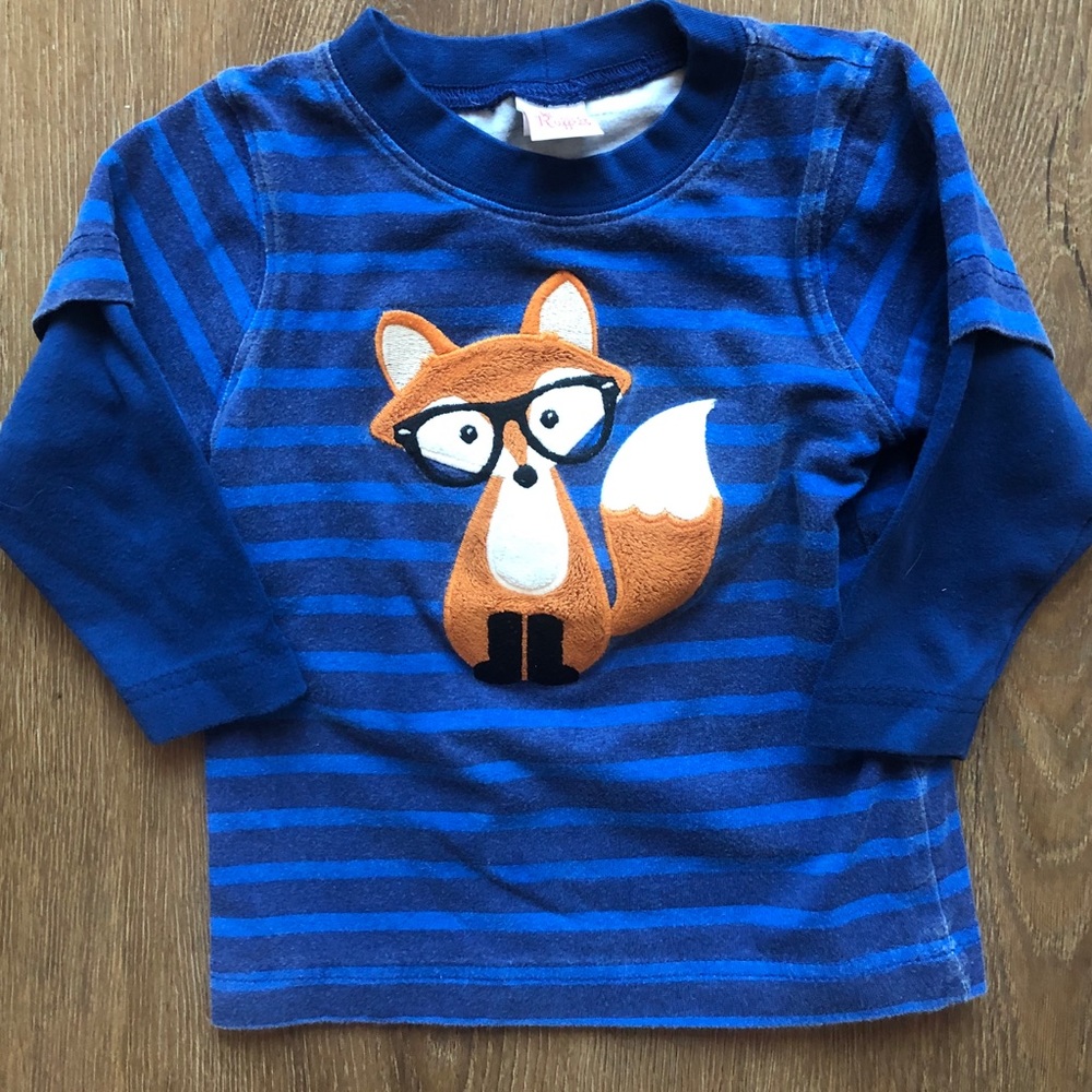 Ricrac boys fox long sleeve 2t